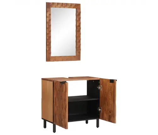 Vannas Istabu Komplekti Ar Uzglabāšanu Akācijas Brūns Apdare Vidaxl