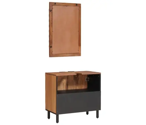 Vannas Istabu Komplekti Ar Uzglabāšanu Akācijas Brūns Apdare Vidaxl