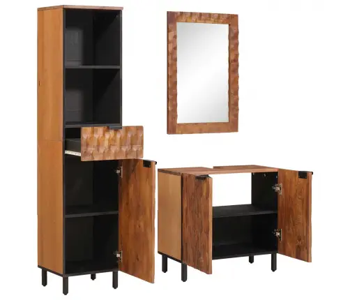 Vannas Istabu Komplekti Ar Atvilktni Akācijas Brūns Apdare Vidaxl