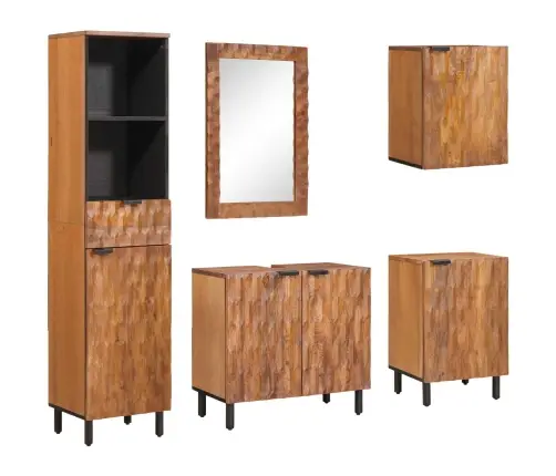 Vannas Istabu Komplekti Ar Atvilktni Akācijas Brūns Apdare Vidaxl