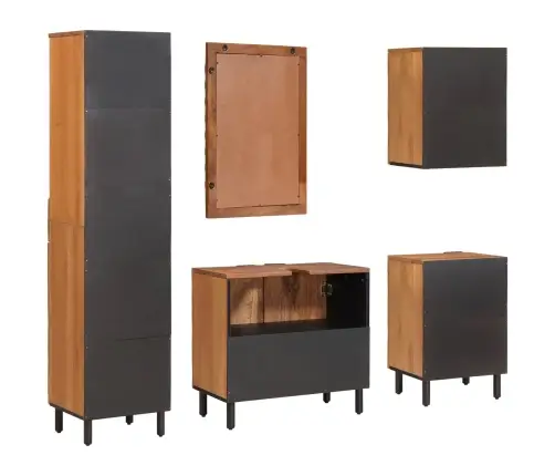 Vannas Istabu Komplekti Ar Atvilktni Akācijas Brūns Apdare Vidaxl