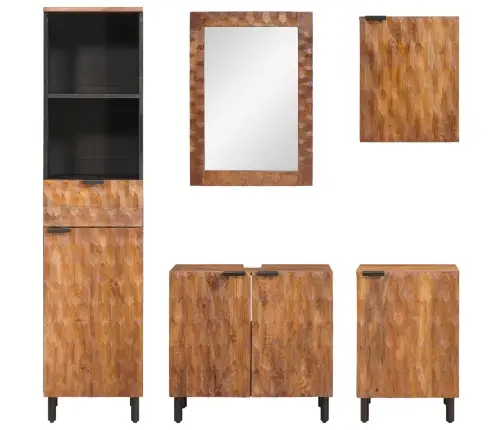 Vannas Istabu Komplekti Ar Atvilktni Akācijas Brūns Apdare Vidaxl