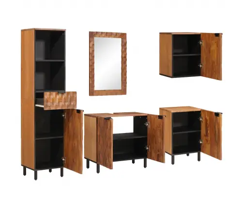 Vannas Istabu Komplekti Ar Atvilktni Akācijas Brūns Apdare Vidaxl