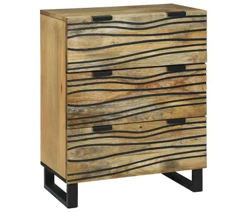 Vannas Istabas Mēbeļu Komplekts 3 Pcs Brūna Vidējs Masīvkoks Vidaxl