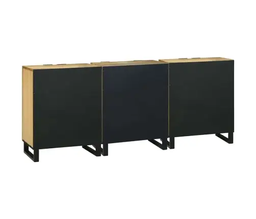 Vannas Istabas Mēbeļu Komplekts 3 Pcs Brūna Vidējs Masīvkoks Vidaxl