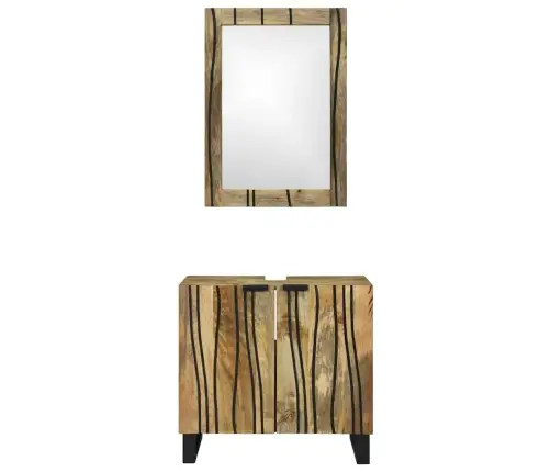 Vannas Istabas Mēbeļu Komplekts 2 Pcs Brūna Standarta Vidaxl