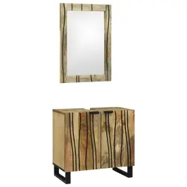 Vannas Istabas Mēbeļu Komplekts 2 Pcs Brūna 62 X 33 X 58 Cm Vidaxl