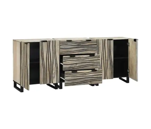 Vonios Baldų Rinkinys Su Stalčių 3 Pcs Balta 180 X 33 X 75 Cm