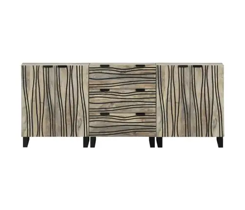 Vonios Baldų Rinkinys Su Stalčių 3 Pcs Balta 180 X 33 X 75 Cm