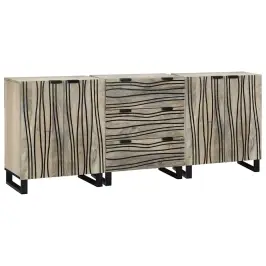 Vonios Baldų Rinkinys Su Stalčių 3 Pcs Balta 180 X 33 X 75 Cm