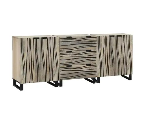 Vonios Baldų Rinkinys Su Stalčių 3 Pcs Balta 180 X 33 X 75 Cm