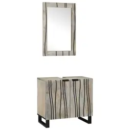 Vannas Istabas Mēbeļu Komplekts 2 Pcs Balts 62 X 33 X 58 Cm Vidaxl