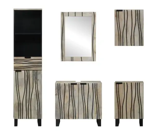 Vannas Istabas Mēbeļu Komplekts Ar Atvilktni Ar Plauktu Ar Uzglabāšanu Ar Durvīm Ar Spoguli 5 Pcs Riekstkoks Vidaxl