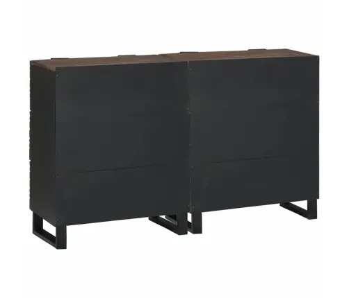 Šoninės Lentynos Su Stalčių 2 Pcs Ruda 60 X 33.5 X 75 Cm