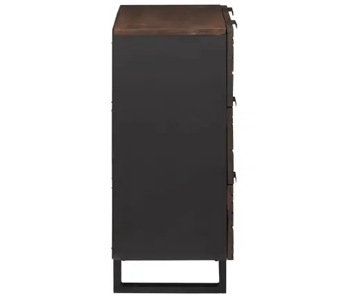 Šoninės Lentynos Su Stalčių 2 Pcs Ruda 60 X 33.5 X 75 Cm