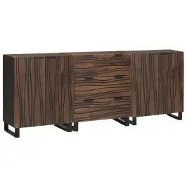 Vannas Istabas Mēbeļu Komplekts 3 Pcs Brūna 180 X 33 X 75 Cm Vidaxl