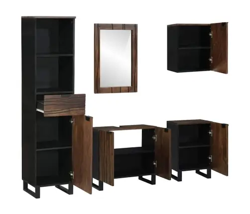 Vannas Istabas Mēbeļu Komplekts 5 Pcs Balta 38 X 33 X 160 Cm Vidaxl