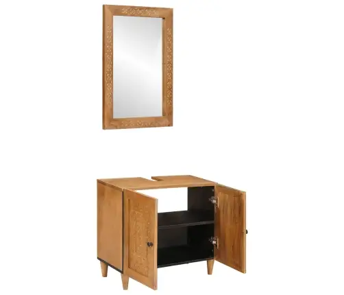 Vannas Istabas Mēbeļu Komplekts 2 Pcs Brūna 62 X 33 X 58 Cm Vidaxl