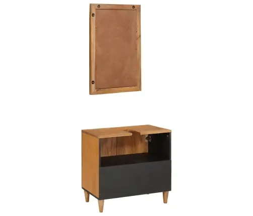 Vannas Istabas Mēbeļu Komplekts 2 Pcs Brūna 62 X 33 X 58 Cm Vidaxl