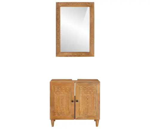 Vannas Istabas Mēbeļu Komplekts 2 Pcs Brūna 62 X 33 X 58 Cm Vidaxl