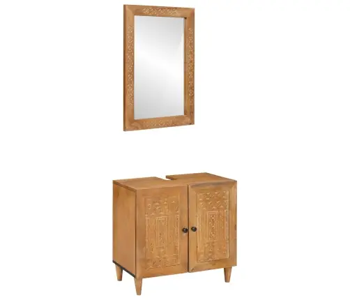 Vannas Istabas Mēbeļu Komplekts 2 Pcs Brūna 62 X 33 X 58 Cm Vidaxl