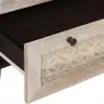Puse 3 Pcs Balts 60 X 33 X 75 Cm Mango Masīvkoks Vidaxl