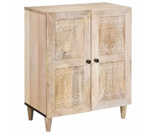 Puse 3 Pcs Balts 60 X 33 X 75 Cm Mango Masīvkoks Vidaxl