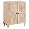 Puse 3 Pcs Balts 60 X 33 X 75 Cm Mango Masīvkoks Vidaxl