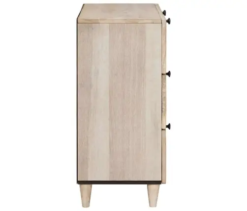 Puse 3 Pcs Balts 60 X 33 X 75 Cm Mango Masīvkoks Vidaxl