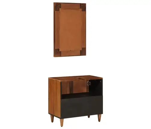 Vannas Istabas Mēbeļu Komplekts Ar Durvīm 2 Pcs Valriekstu Koks Vidaxl