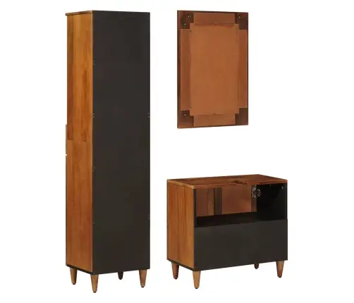 Vannas Istabas Mēbeļu Komplekts Ar Durvīm 3 Pcs Valriekstu Koks Vidaxl