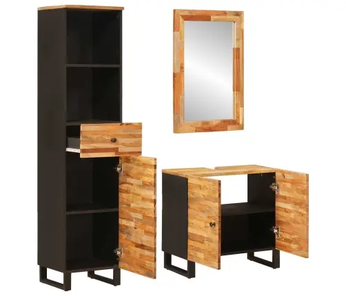 Vannitoa Komplektid Sahtliga Uksega Neutraalne Tugev Mango Puu