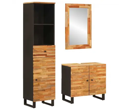 Vannitoa Komplektid Sahtliga Uksega Neutraalne Tugev Mango Puu