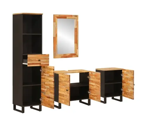 Vannitoa Komplektid Sahtliga Uksega Neutraalne Tugev Mango Puu