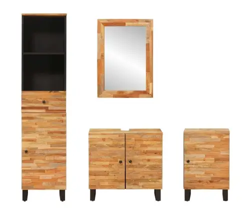 Vannitoa Komplektid Sahtliga Uksega Neutraalne Tugev Mango Puu