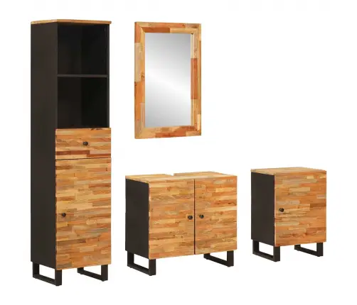 Vannitoa Komplektid Sahtliga Uksega Neutraalne Tugev Mango Puu