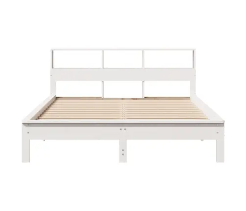 Gulta Bez Matrača, Balts, 150X200 Cm, Priedes Masīvkoks Vidaxl