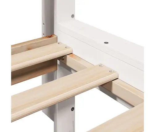 Gulta Bez Matrača, Balts, 140X200 Cm, Priedes Masīvkoks Vidaxl