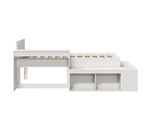 Lovos Rėmas Be Čiužinio, Baltas, 90X200cm Pušies Masyvas