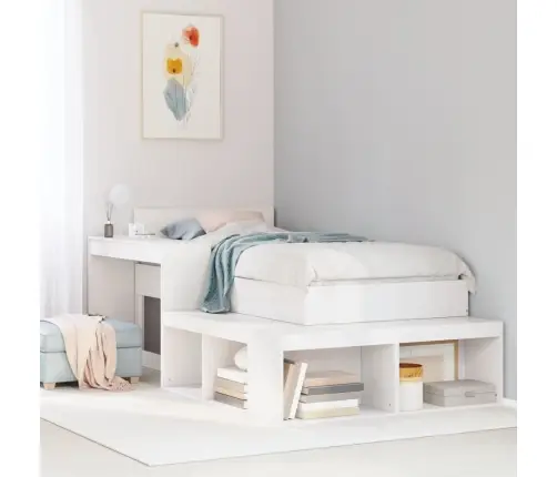 Lovos Rėmas Be Čiužinio, Baltas, 90X200cm Pušies Masyvas