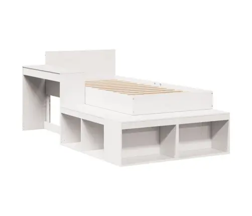 Voodiraam Ilma Madratsita, Valge, 75 X 190 cm Männipuit