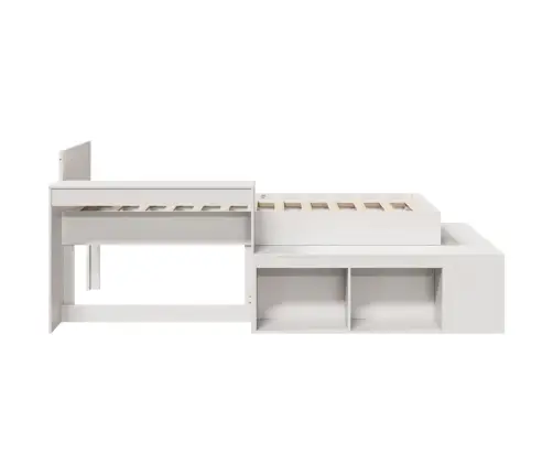 Voodiraam Ilma Madratsita, Valge, 75 X 190 cm Männipuit