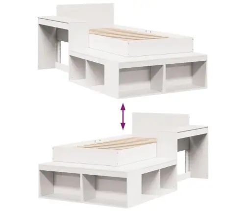 Lovos Rėmas Be Čiužinio, Balta, 80X200cm Pušis