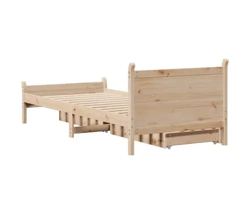 Lovos Rėmas Be Čiužinio, 90X190cm Pušies Medienos Masyvas