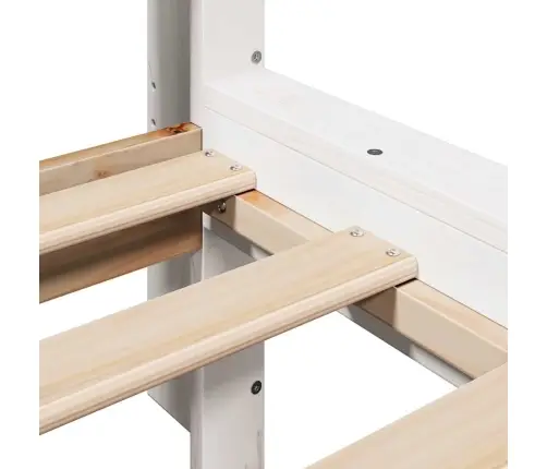 Lova Su Knygų Spinta Be Čiužinio, Balta, 100X200cm Pušis