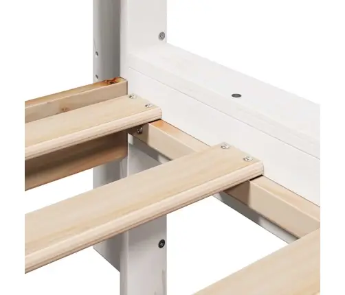 Riiuliga Voodiraam Ilma Madratsita, Valge, 135X190cm Männipuit