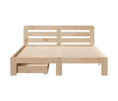 Gulta Bez Matrača, 150X200 Cm, Priedes Masīvkoks Vidaxl