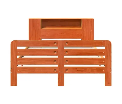 Voodiraam Ilma Madratsita, Vahapruun, 140 X 200 cm Männipuit