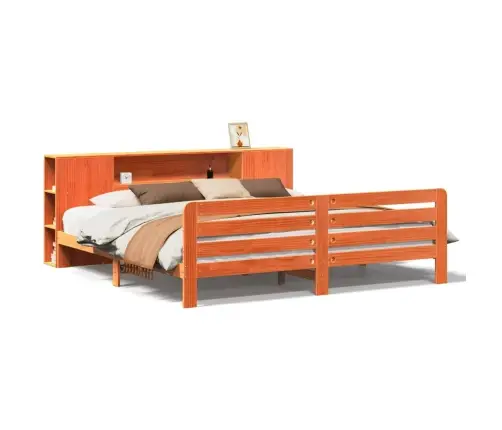 Gulta Bez Matrača, Vaska Brūnas, 180X200 Cm, Priedes Masīvkoks Vidaxl