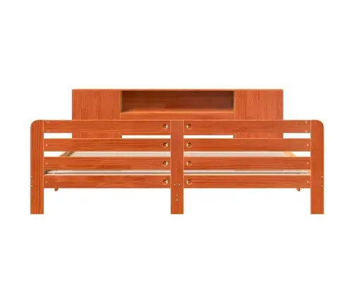 Gulta Bez Matrača, Vaska Brūnas, 180X200 Cm, Priedes Masīvkoks Vidaxl